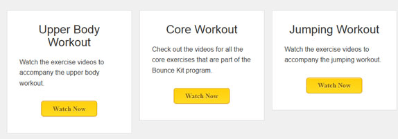 Bounce Kit Inside the program exercises and workouts