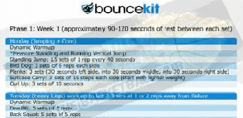 Phase 1: Week 1 to 4 of Bounce Kit