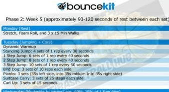 Phase 2: Week 5 to 8 Of Bounce Kit Program
