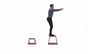 seated box jump exercise