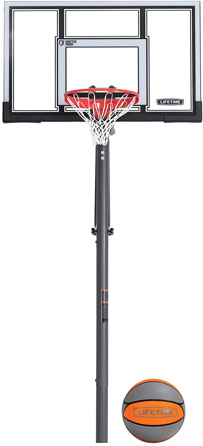 Lifetime 90962 Powerlift Adjustable In-Ground Basketball Hoop