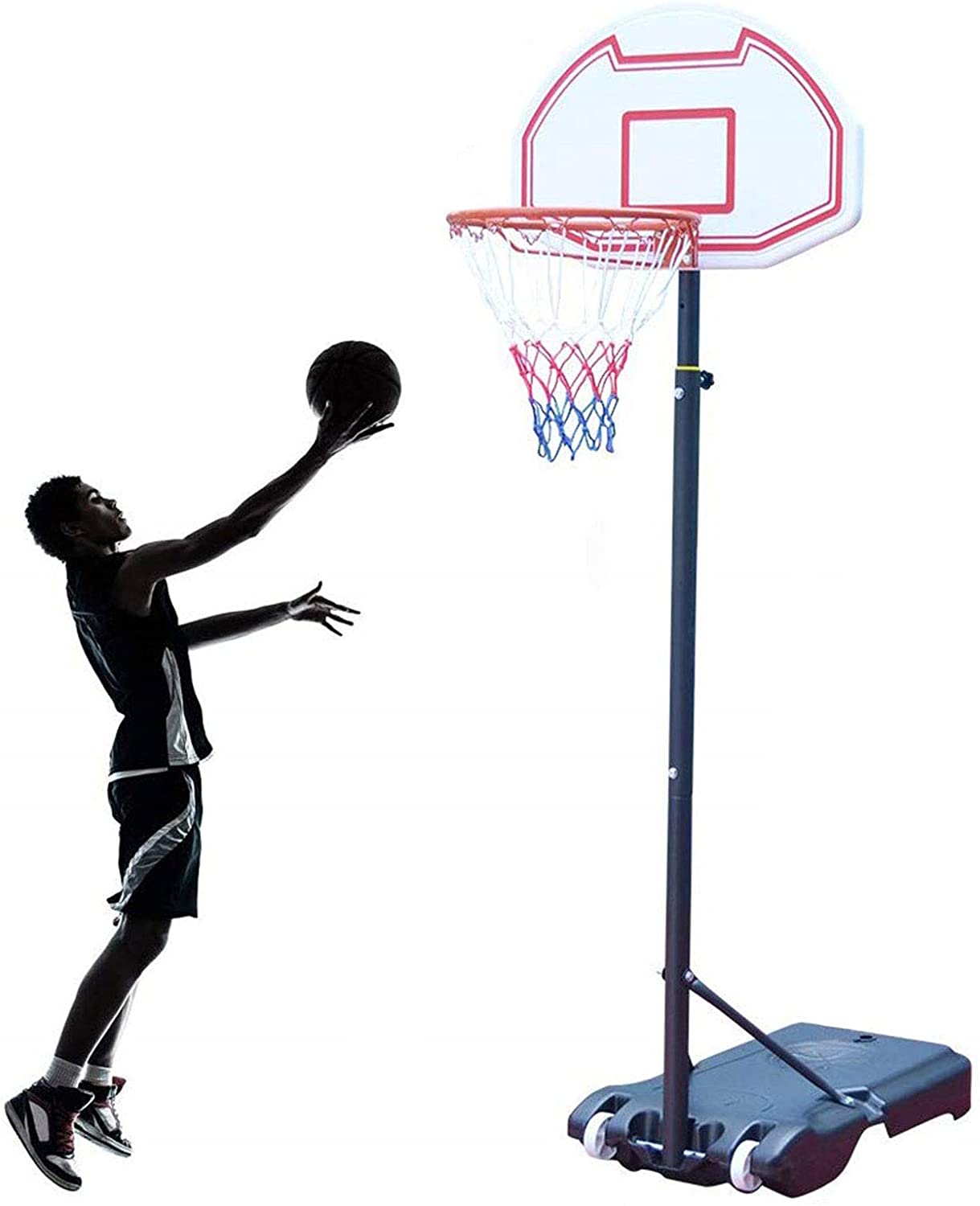 Sibosen Portable Height-Adjustable Basketball Hoop System